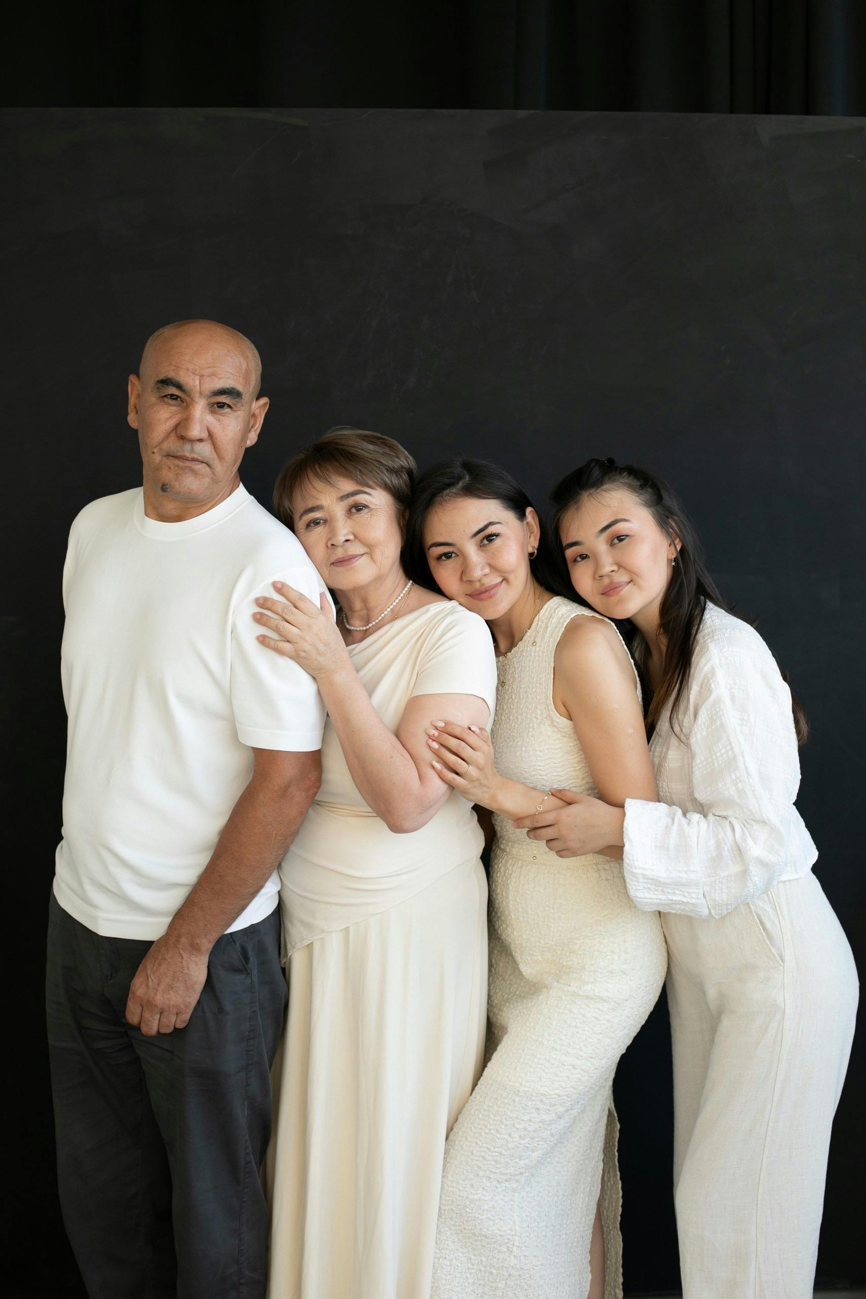 Home studio family portrait session